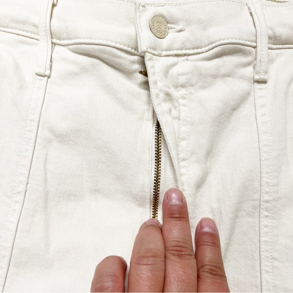 MOTHER Denim Womens Cream Puffs The Rambler Cargo Ankle High Waist Jean Size 29 - Picture 4 of 14